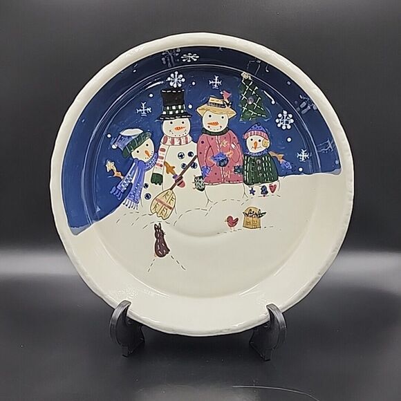 St Nicholas Square Snow Friends Collection Round Bowl 12" x 2.25" - Picture 1 of 8